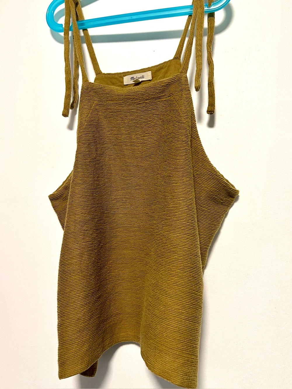 Madewell Olive Tie-Shoulder Top